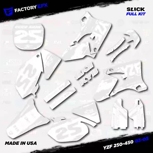 Whiteout Slick Racing Graphic Kit fits Yamaha YZ250F YZ450F 03-05 YZF 250 450 - Bild 1 von 5