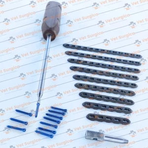 2.7mm Safety Locking Small Straight Plates 5 to 13 Holes & Screw 71 Pcs Set Ti - Bild 1 von 9