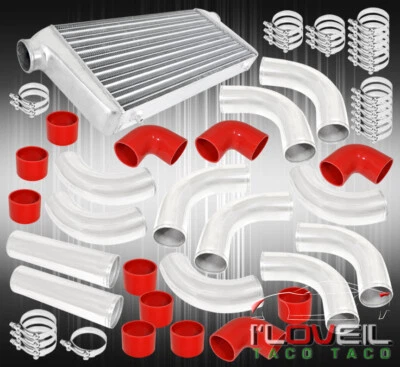 31" X 11.5" X 3"Aluminum Intercooler+3.0" Diy Piping Kit+3Ply Couplers Set - Image 1 of 3
