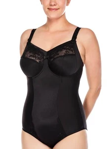 Body figura intera con sottocavo e ricamo lingerie Ella Ulla 3675 ecrù - Foto 1 di 2