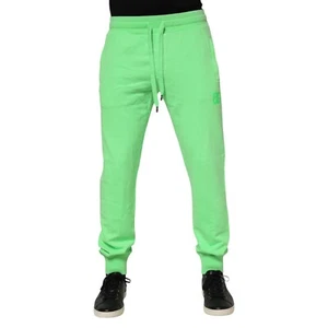DOLCE & GABBANA pantalon vert coton hommes jogger pantalon de survêtement IT48/W34/M PRIX DE VENTE CONSEILLÉ 750 usd - Photo 1/7