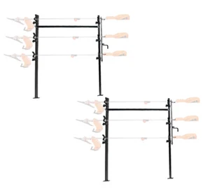 2Pk 3 Place Lockable Trimmer Rack for Landscaping Truck Trailer Weedeater Holder - Picture 1 of 10