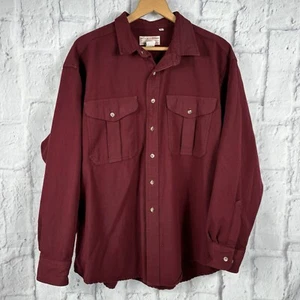 C.C. Filson USA 100% Schurwolle Flanell Rot Herren XXL Style 865 SIEHE FOTOS W33 - Bild 1 von 9
