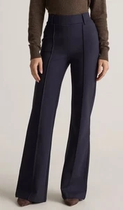 Quince Damen Ultra-Stretch Ponte Schlag Bein Hose Navy Small Büro Arbeit Freizeit - Bild 1 von 13