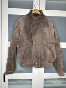 Vintage Levis Leather Aviation Bomber Jacket Distressed Brown Herren Gr. L Korea - Bild 1 von 24