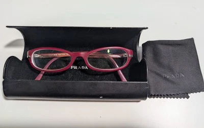 普拉达女士眼玻璃镜框带眼镜 VPR 13G 50-16 70O-1O1 135 二手 — 第 1/4 张图片