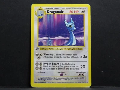 1st Edition Shadowless Dragonair 18/102 Base Pokemon Card (Light Played) - Image 1 of 4