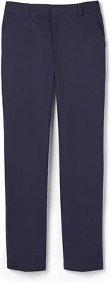 French Toast Boys Relaxed Fit Twill Pant with Adjustable Waist in Navy Blue - Image 1 of 4