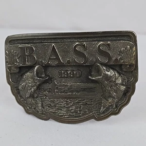 Vintage Barschangler Sportsman Society Gürtelschnalle 1990 Angeln - Bild 1 von 6