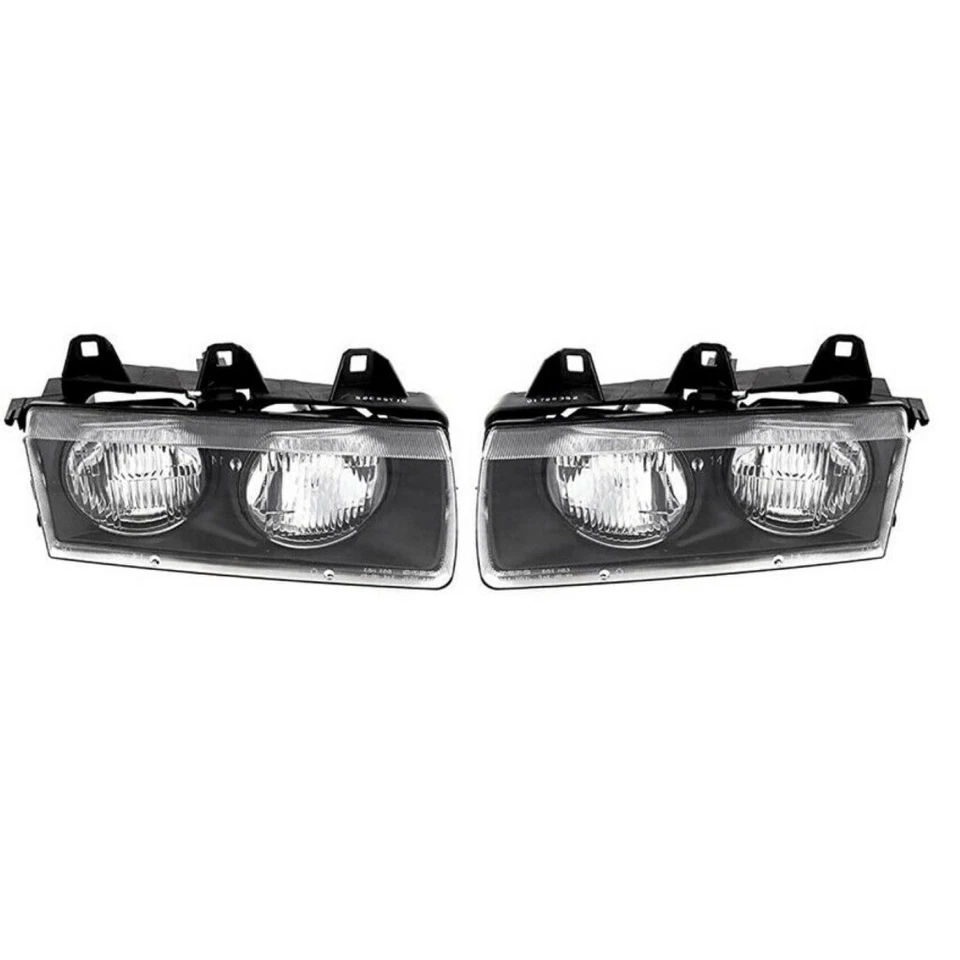 Conjunto de faros halógenos para BMW 318i 1992-1999 lado conductor y pasajero Foto 1 de 4
