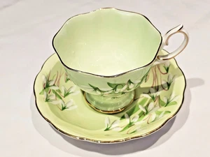 Laurentian Schneeglöckchen Muster Royal Albert Teetasse und Untertasse Malvern Tasse Form 50er - Bild 1 von 5