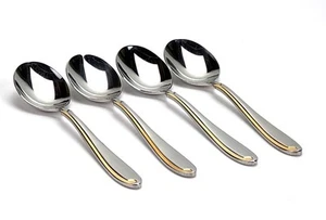 4 Teaspoons ESTASI Alessandro for Mikasa 18/8 Stainless Flatware Japan 5 1/2” - Picture 1 of 4