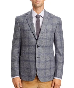 The Mens Store Slim Fit Windowpane Wool Sport Coat42S  Grey - NWT $548 - Picture 1 of 6