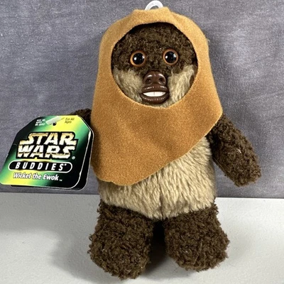 1997 Star Wars Buddies Wicket the Ewok Pelúcia com Etiquetas Kenner Hasbro Vintage Novo com etiquetas - Imagem 1 de 4