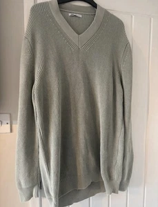 Ladies Zara Chunky Knit Longline Jumper In Very Good Condition - Picture 1 of 3