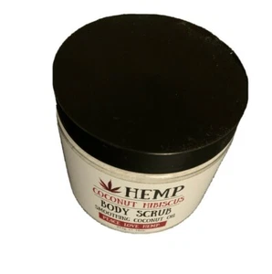 Coconut Hibiscus Body Scrub Smoothing Coconut Oil Size 16 oz PEACE.LOVE.HEMP. - Picture 1 of 5