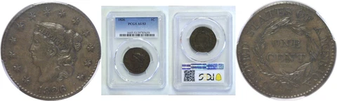 1826 Large Cent PCGS AU-53 Cover