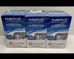 3x PurePlus Water Filter PP-RWF0100A Pure Plus Replaces LG Kenmore Set Lot - Picture 1 of 4