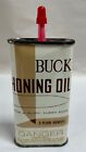 Couteaux Buck vintage huile de raffinage 3 oz boîte publicitaire contenant 80 % plein (A5)