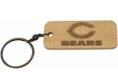 Football Fanatics NFL Chicago Bears Rugged Wood Keychain - Image 1 of 2