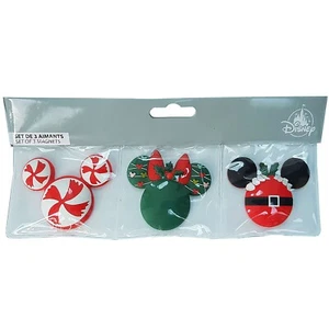 3x Disneyland París Mickey Mouse Navidad Nevera Imanes Cabeza Icono Parques Disney - Imagen 1 de 9