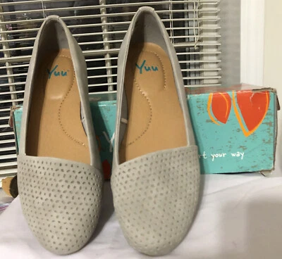 ¡NUEVO! Zapatos planos Yuu Francie para mujer beige marrón imitación cuero talla 7,5 medianos Foto 1 de 4