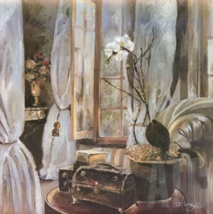 27W"x27H" KEEPSAKE by DENNIS CARNEY - INTERIOR CURTAINS WINDOW CHOICES of CANVAS - Picture 1 of 9