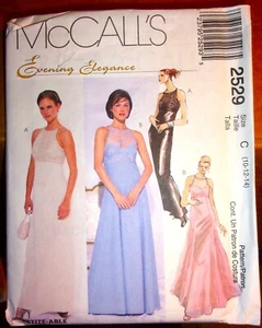 McCALL'S Misses' EVENING DRESS Sewing Pattern 2529 UNCUT C (10, 12, 14) - Picture 1 of 2