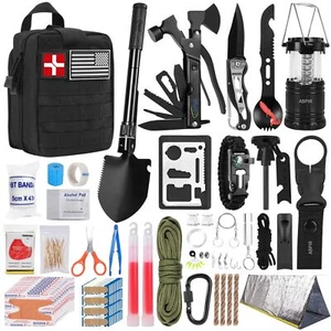 171PCS Kit di Pronto Soccorso Sopravvivenza con Attrezzatura di Sopravvivenza Forniture di Pronto Soccorso Emergenza... - Foto 1 di 7