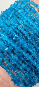 Natural Neon Apatite Chip Beads Strand 4-6 mm - Picture 1 of 5