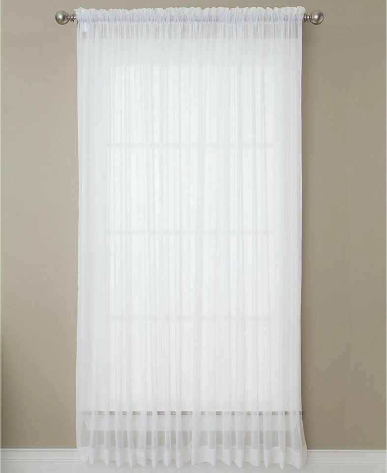 Painel cortina transparente isolante Miller cortinas solunar esmagado voile 54" X 84" - Imagem 1 de 1