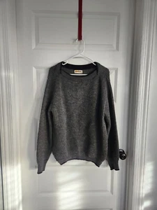 Vintage 60s 70s Retro Puritan Sportswear Medium Pure Wool Men's Gray Sweater - Foto 1 di 10