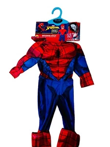 Spiderman Boy's Deluxe 3D Halloween Premium Styled Costume - Picture 1 of 3