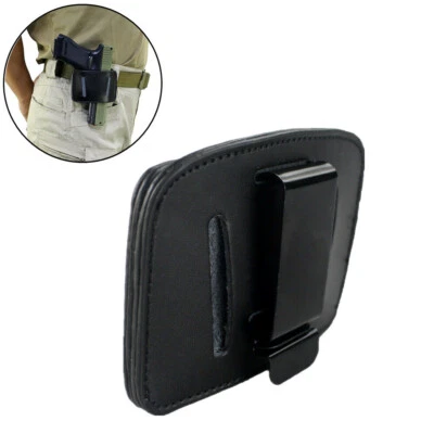Concealed Carry Tactical Metal Clip IWB OWB Gun Leather Holster Right/Left Hand - Image 1 of 4
