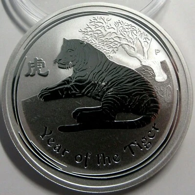 2010 P Australia 1 oz Silver Year of the Tiger - Proof Like Perth Mint Series II - Image 1 of 4