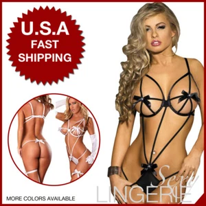 #101 Babydoll intimo pigiameria perizoma + abito reggiseno push-up in pizzo Set - Picture 1 of 12