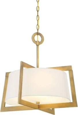Designers Fountain Hyde Park 3 Light Inverted Pendant, Vintage Gold - 87931-VTG - Image 1 of 4