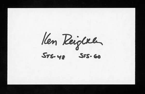 Kenneth Reightler NASA Space Shuttle Astronaut Signed 3x5 Index Card E28018 - Picture 1 of 1