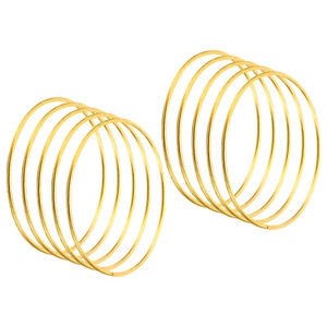 3,9" Traumfänger Ringe, 20 Stk Metall Makramee Kranz Blumen Rundring Hoop, Gold - Bild 1 von 6