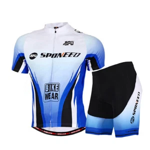 Cycling Jersey & Shorts Sets Men Padded Pro MTB Road Bike Clothing Sportswear - Picture 1 of 14