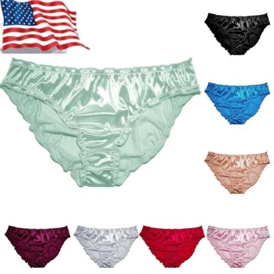 Damen-Satin-Höschen G-String Niedrige Taille Unterwäsche G-String Weiche Und  > - Bild 1 von 4