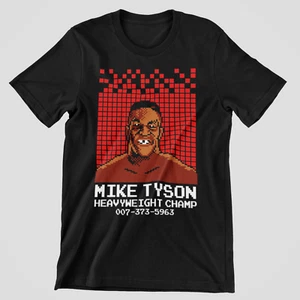 Mike Tyson Punch Out World Champ Boxing 007 Pixel Premium Blend Graphic T-Shirt - Picture 1 of 11