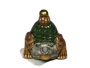 19/20Th Chinese Golden Toad Jin Chan 蟾蜍 Ceramic Snuff Bottle - Picture 1 of 11