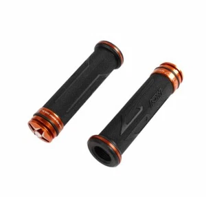 NCY RACING ALUMINUM RHINESTONE GRIP SET ORANGE, 7/8 UNIVERSAL - Picture 1 of 2