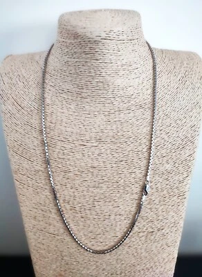 NUOVO GIOIELLO LUSSO COLLANA ARGENTO 925 DONNA LUNGA 60CM MAGLIA BIZANTINA - Immagine 1 di 2