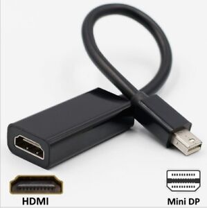 Mini DP DisplayPort auf HDMI Adapter Kabel Schwarz 2560*1600 überträgt Audio