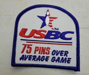 Vintage USBC 75 Pins Over Average Game Patch USA Bowling Congress NEU - Bild 1 von 2