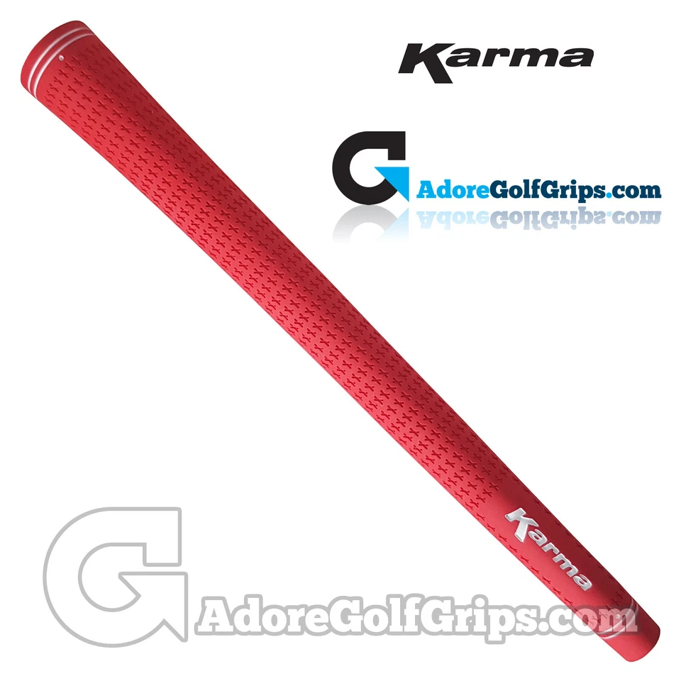 Karma Velour Midsize Golfgriffe - rot x 9