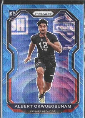 2020 Panini Prizm #316 Albert Okwuegbunam Prizm Blue Wave #/199 - Image 1 of 2