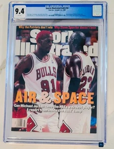 Michael Jordan  Sports Illustrated CGC 9.4! Newsstand 1995 Dennis Rodman - Picture 1 of 2